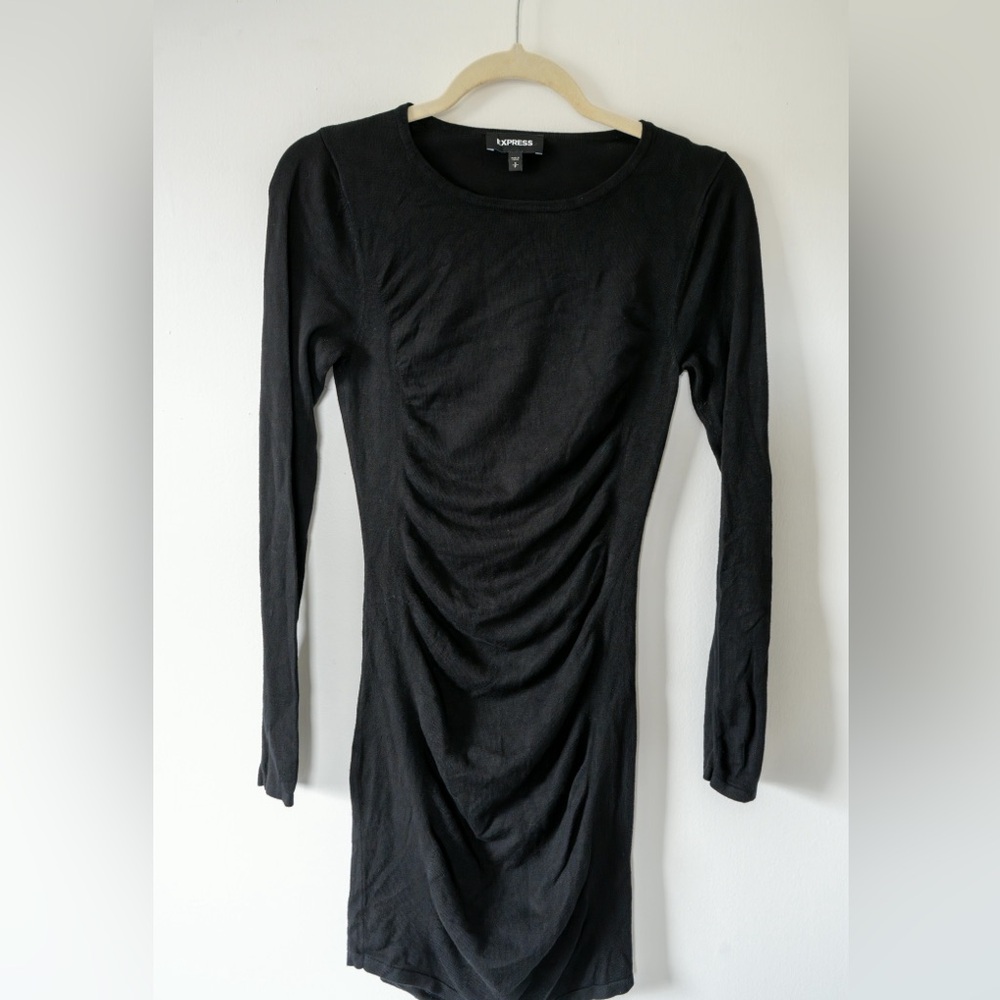 Express Black Bodycon Sweater Dress, size small